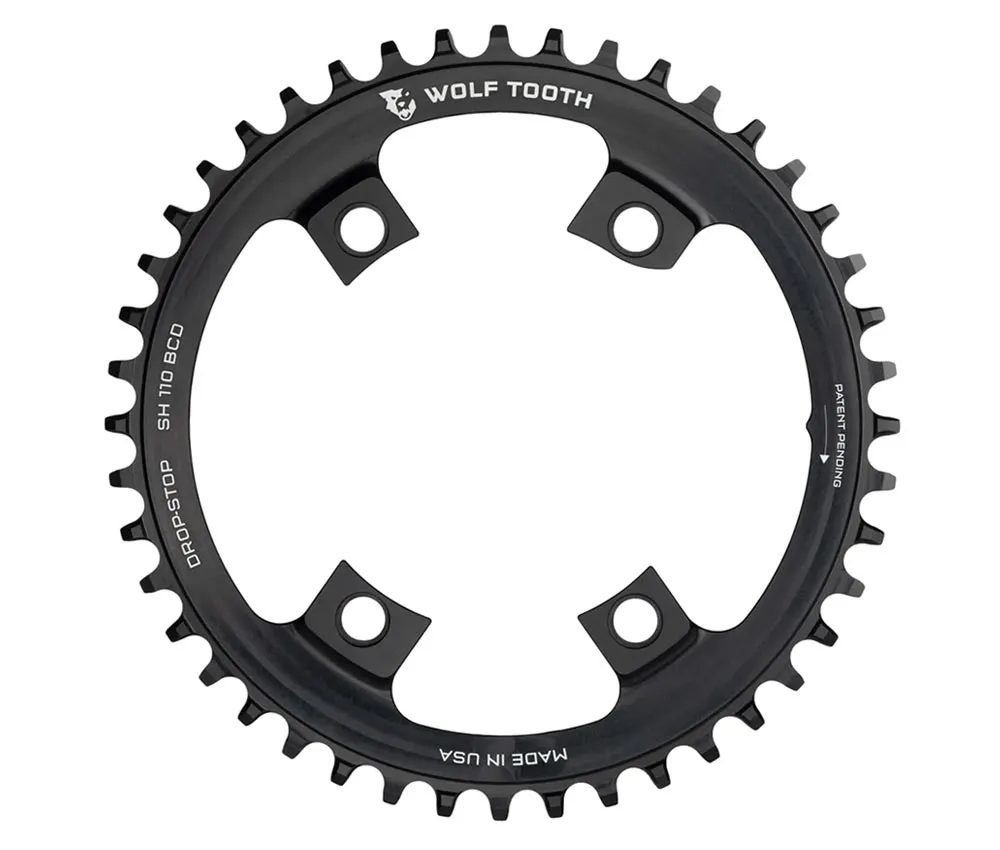 Wolf Tooth Drop Stop B Chainring – Shimano 110mm asymmetrical 9-12-speed chainring 50 teeth
