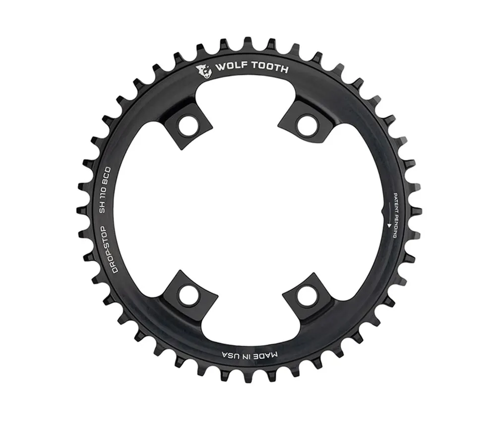 Wolf Tooth Drop Stop B Chainring – Shimano 110mm asymmetrical 9-12-speed chainring 40 teeth