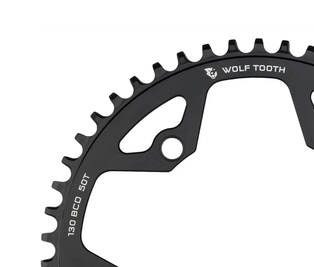 Wolf Tooth Drop Stop B Chainring - Road / Gravel / CX 130mm BCD 9-12-speed 50 teeth