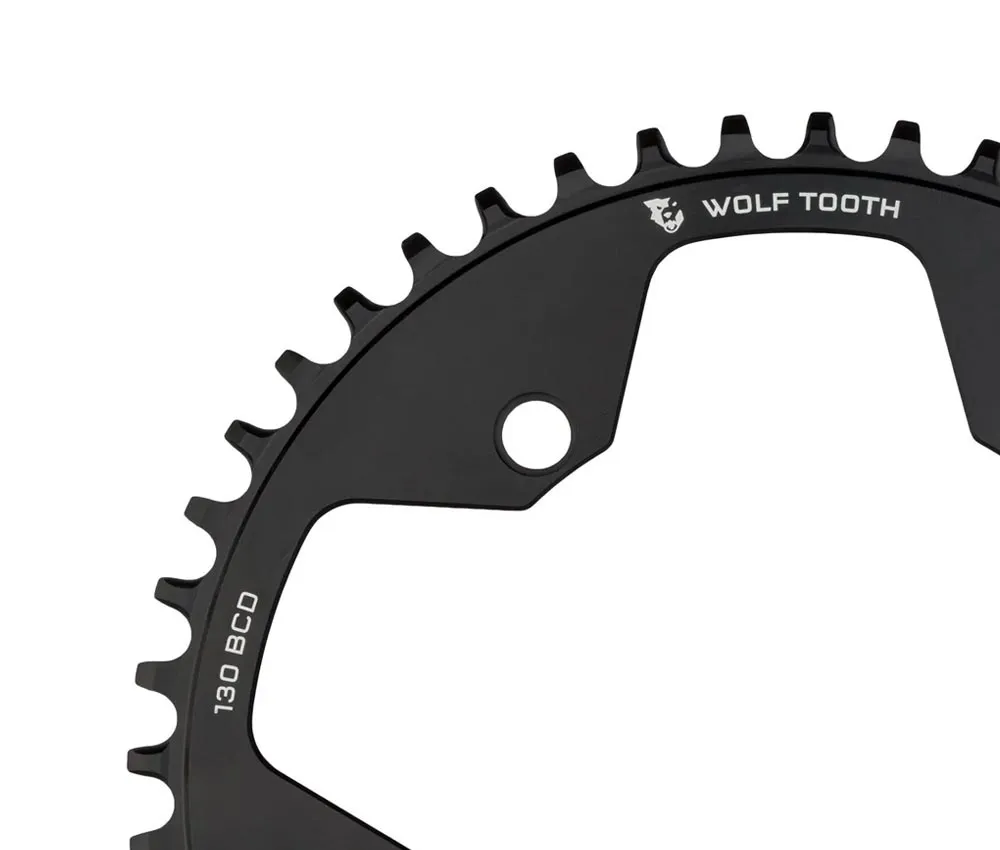 Wolf Tooth Drop Stop B Chainring - Road / Gravel / CX 130mm BCD 9-12-speed 44 teeth