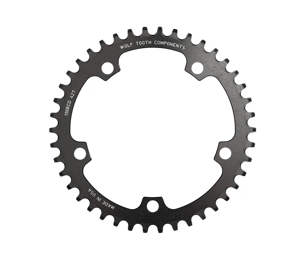 Wolf Tooth Drop Stop B Chainring - Road / Gravel / CX 130mm BCD 9-12-speed 42 teeth