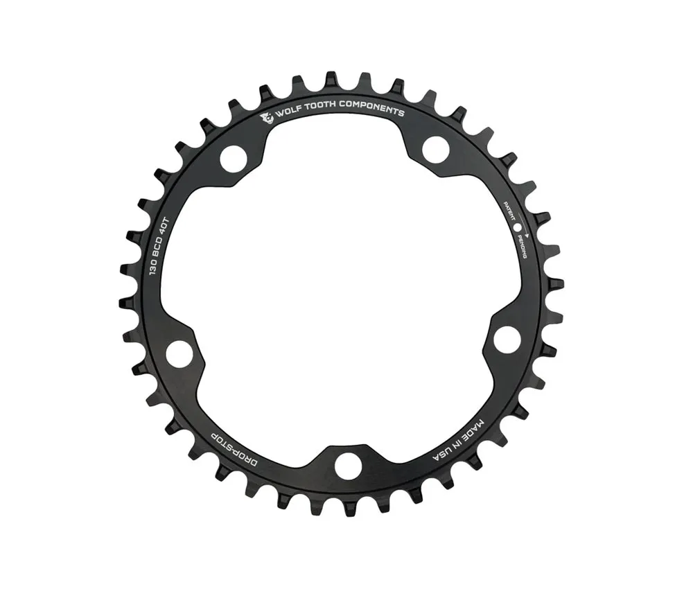Wolf Tooth Drop Stop B Chainring - Road / Gravel / CX 130mm BCD 9-12-speed 40 teeth
