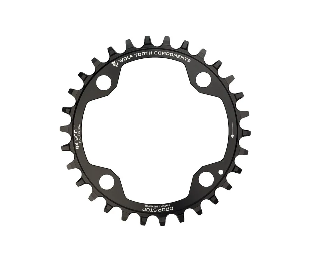 Wolf Tooth Drop Stop A Chainring - Sram X01 / X1 / GX / NX Chainring, 94mm bolt circle, 9-12-speed, 34 teeth