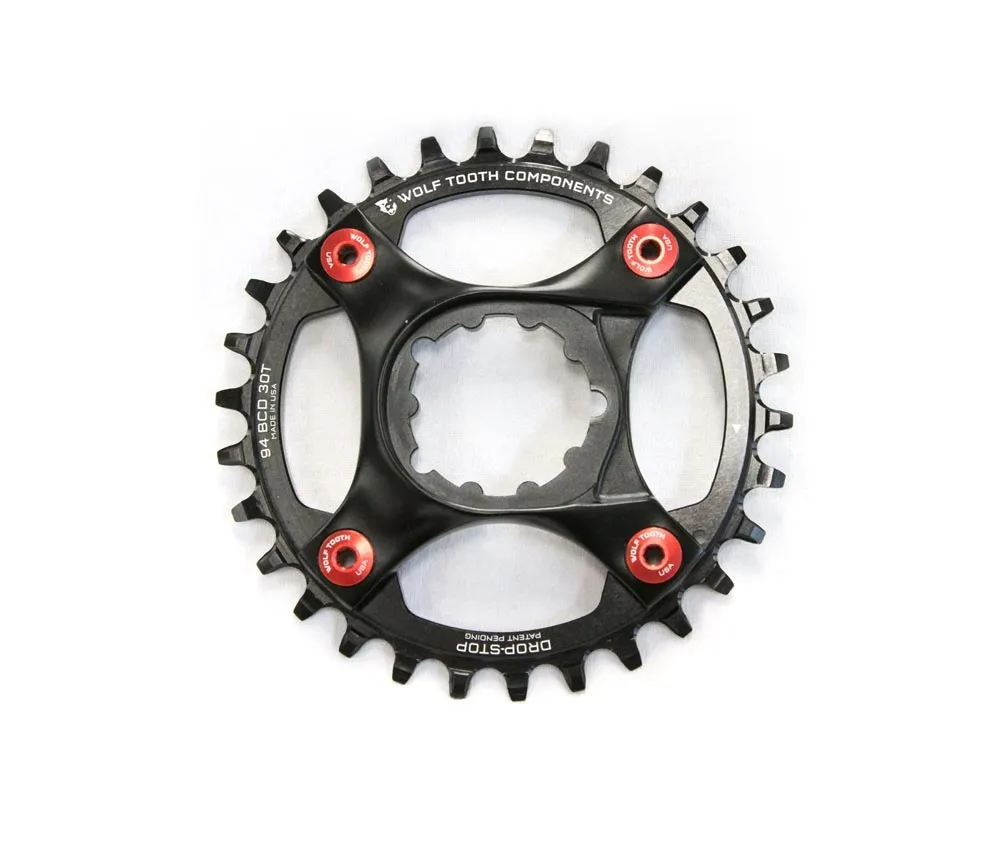 Wolf Tooth Drop Stop A Chainring - Sram X01 / X1 / GX / NX Chainring, 94mm bolt circle, 9-12-speed, 34 teeth