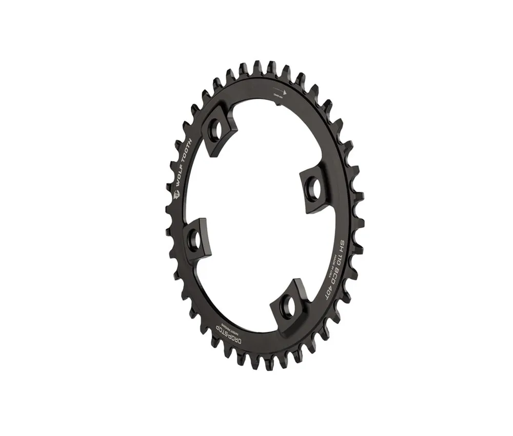 Wolf Tooth Drop Stop B Oval Chainring – Shimano 110mm asymmetrical 9-12-speed chainring 42 teeth