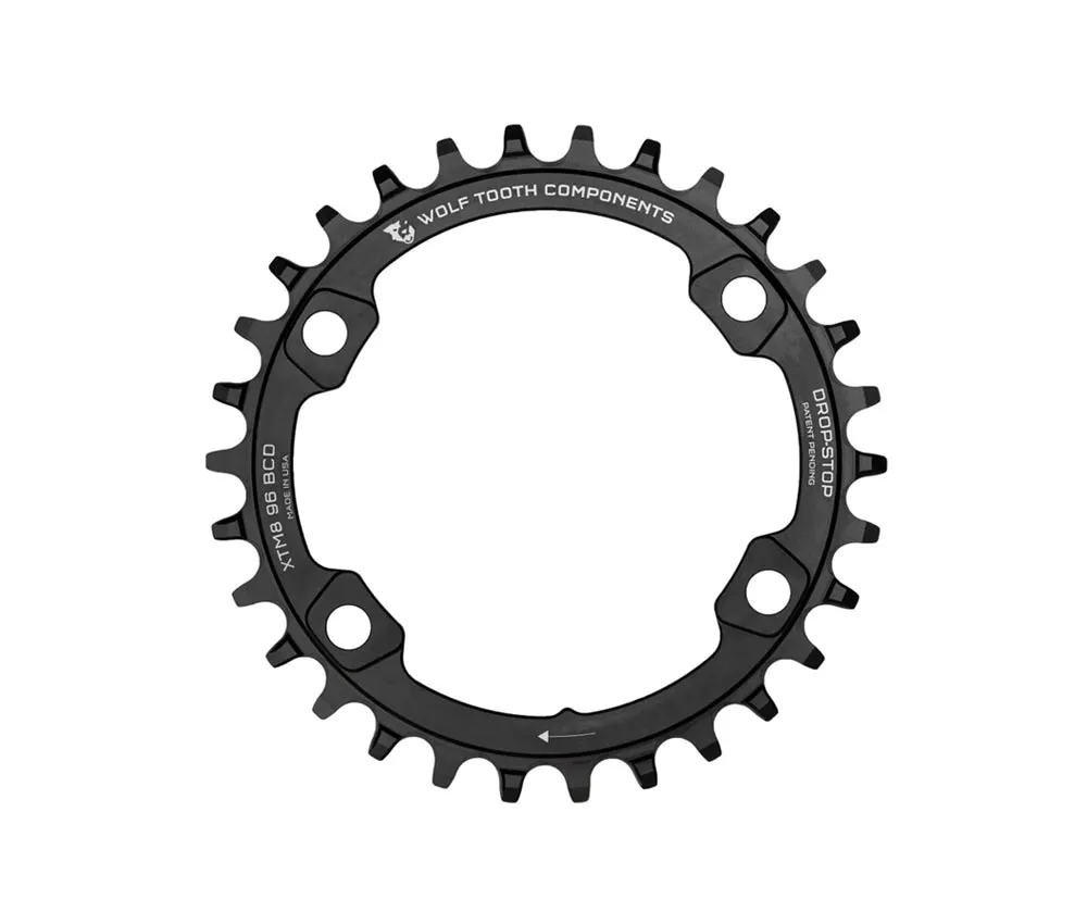Wolf Tooth Drop Stop A Chainring - Shimano XT / SLX / Deore 96mm BCD 9-12-speed 34 teeth