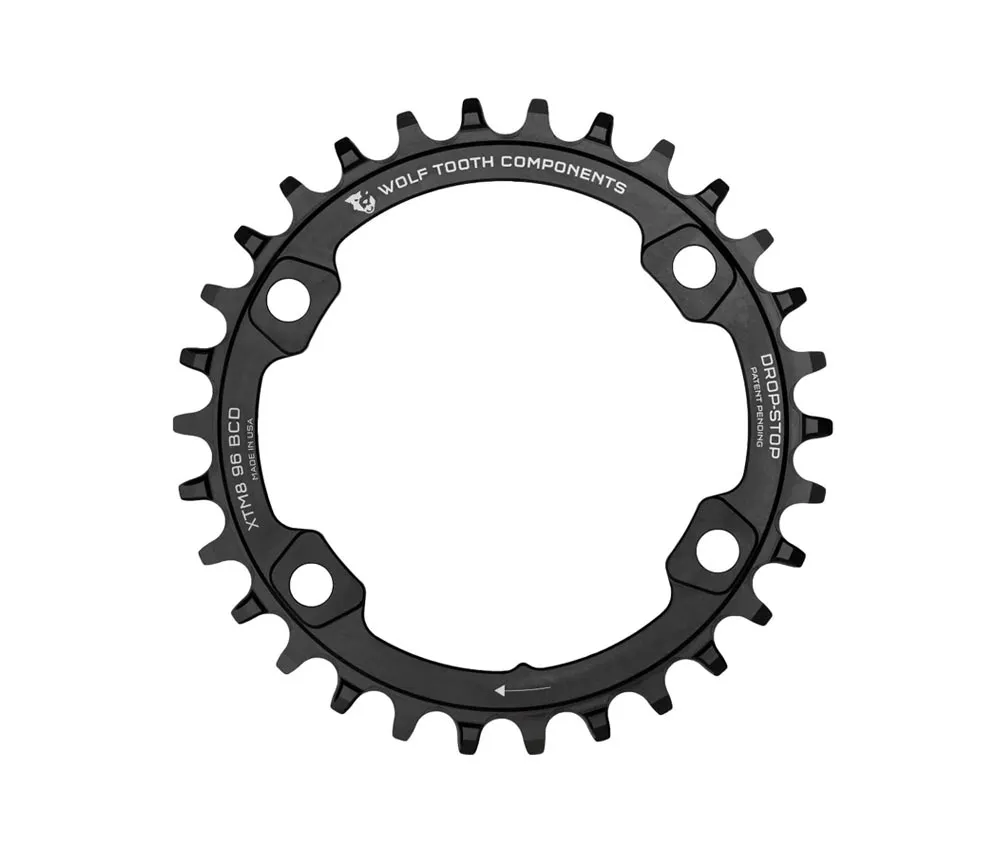 Wolf Tooth Drop Stop A Chainring - Shimano XT / SLX / Deore 96mm BCD 9-12-speed 36 teeth