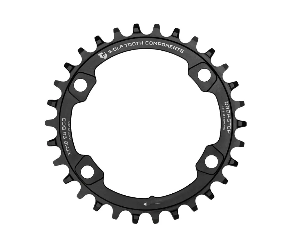 Wolf Tooth Drop Stop A Chainring - Shimano XT / SLX / Deore 96mm BCD 9-12-speed 38 teeth