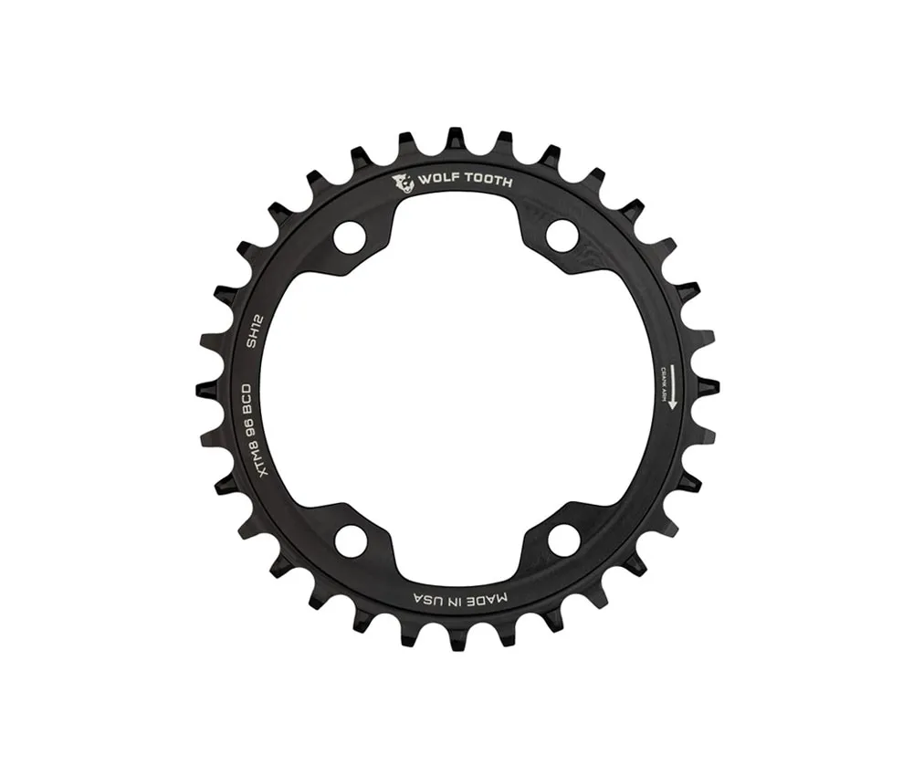 Wolf Tooth Drop Stop ST Chainring – Shimano XT / SLX / Deore 96mm BCD 12-speed HG+ 30 teeth