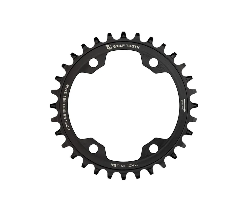 Wolf Tooth Drop Stop ST Chainring - Shimano XT / SLX / Deore 96mm BCD 12-speed HG+ 32 teeth