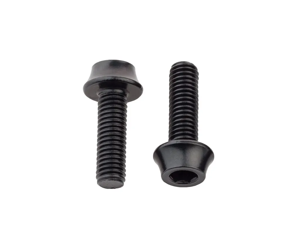 Wolf Tooth Aluminium Bottle Cage Screw Set – M5x15mm Cylinder Head Black 4 Pieces