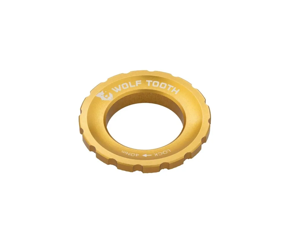 Wolf Tooth Centerlock Lockring – external thread, aluminium, gold