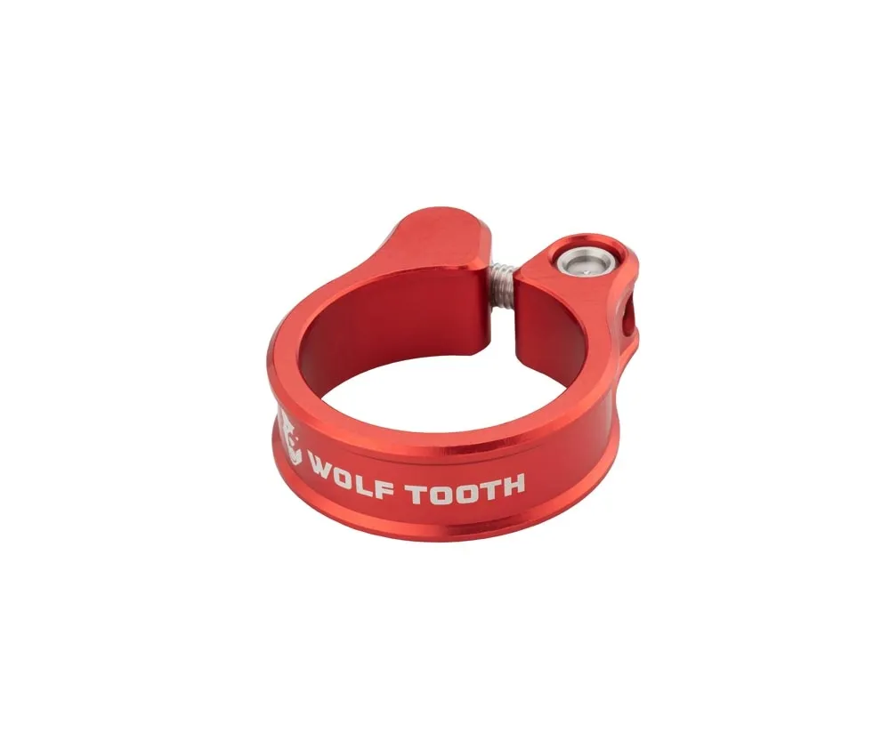 Wolf Tooth seatpost clamp – 28.6 mm, threaded, aluminium, red