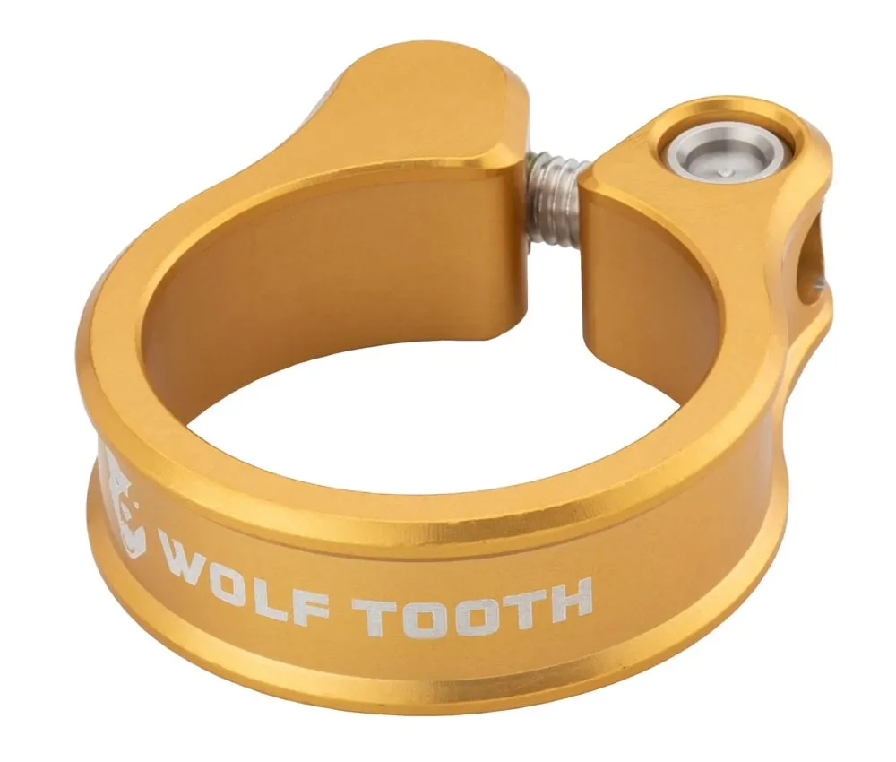 Wolf Tooth Seatpost Clamp – 34.9 mm, threaded, aluminium, gold