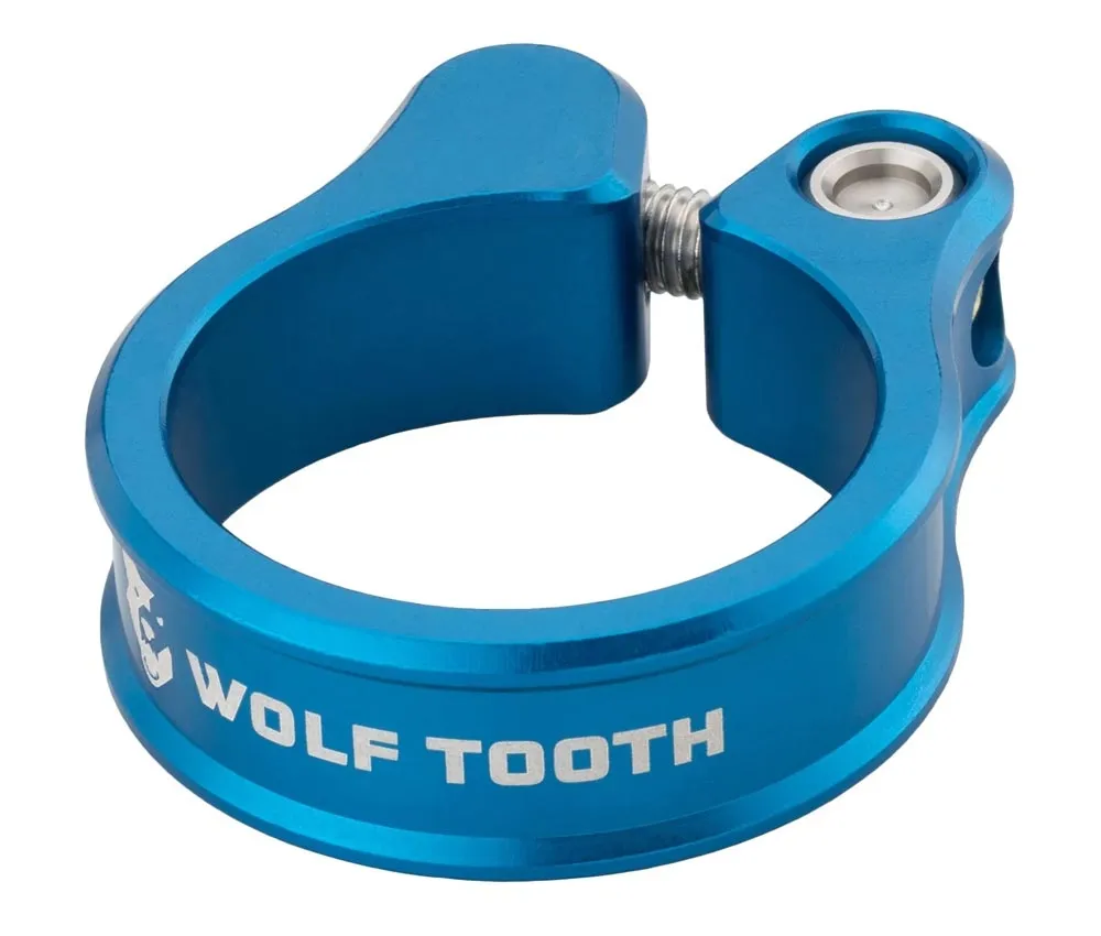 Wolf Tooth Seatpost Clamp – 36.4 mm, threaded, aluminium, blue