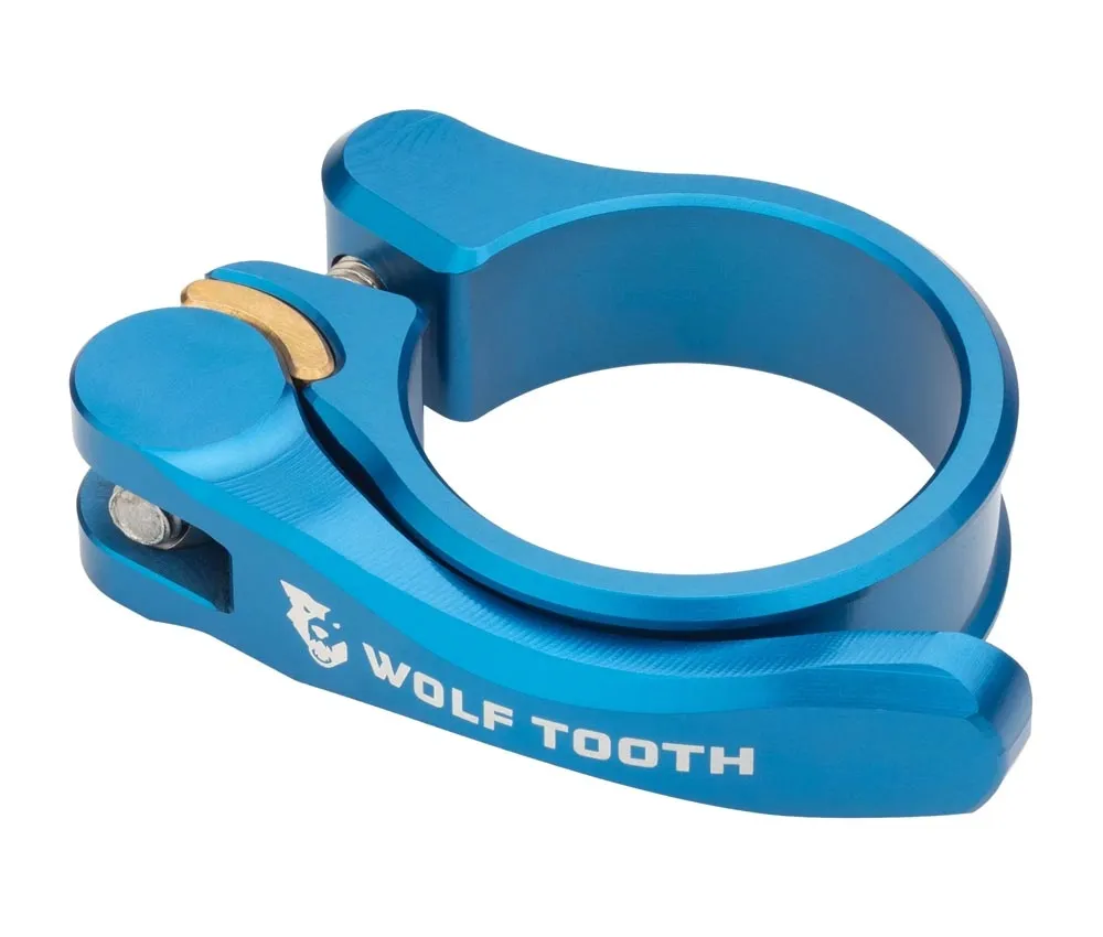 Wolf Tooth Seatpost Clamp – 31.8 mm Quick Release Aluminium Blue