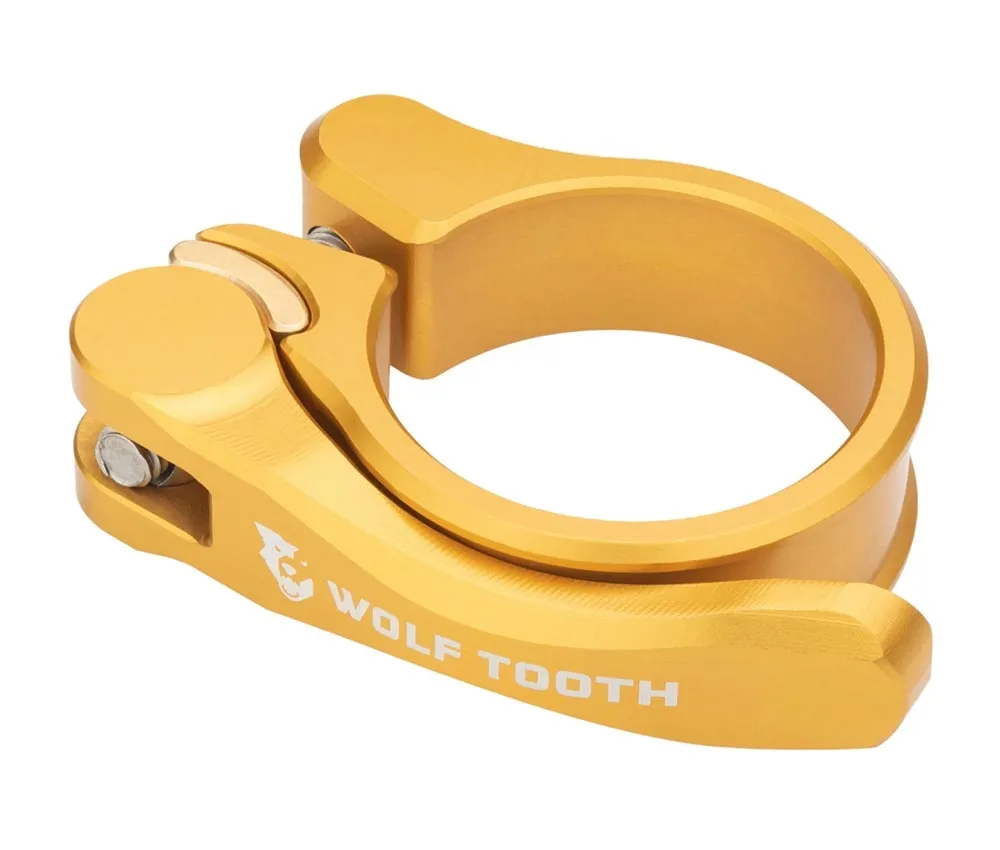 Wolf Tooth Seatpost Clamp – 31.8 mm Quick Release Aluminium Gold