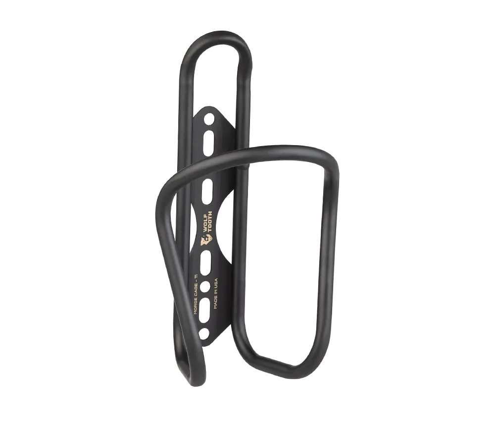 Wolf Tooth Morse Bottle Cage – Titanium Ceramic Black Limited Edition