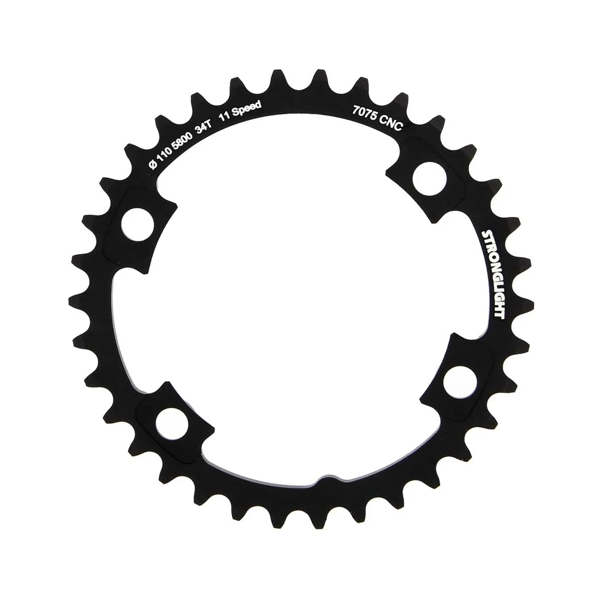 Stronglight Type 105 FC-5800 Road Bike Chainring 4-arm 110mm bolt circle diameter (internal) black 39 teeth