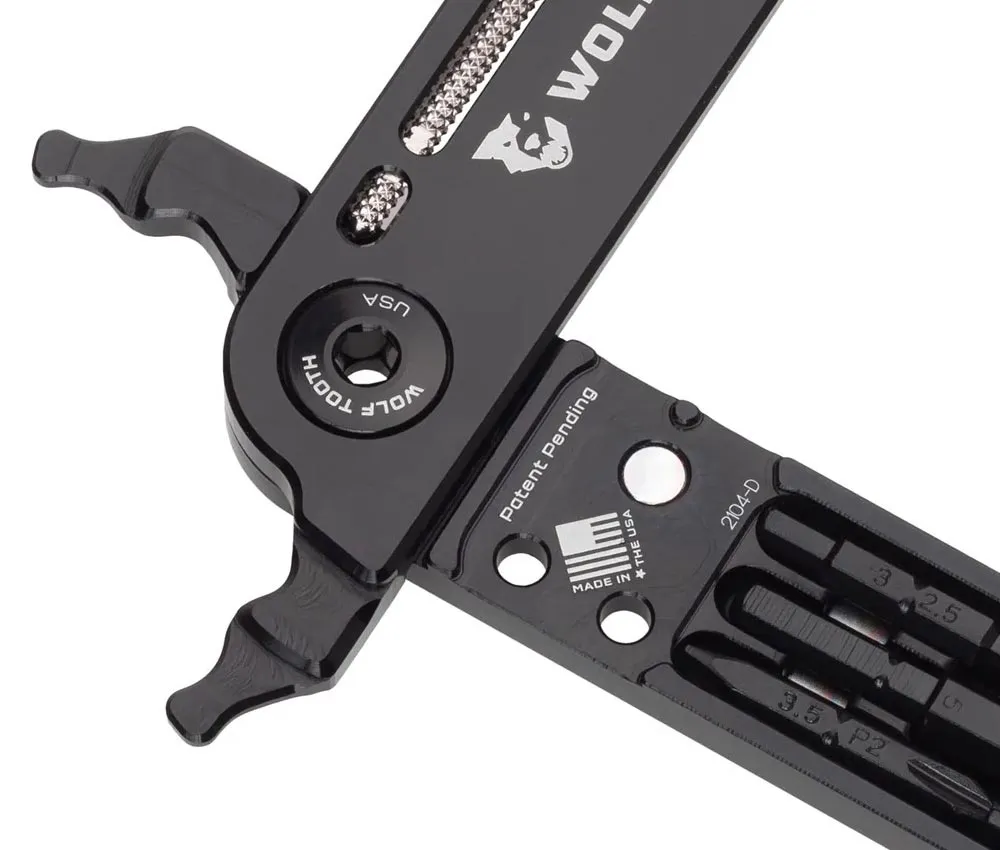 Wolf Tooth 8-Bit System Pliers Multitool – Bit holder / Chain lock pliers / Spoke + valve wrench – black