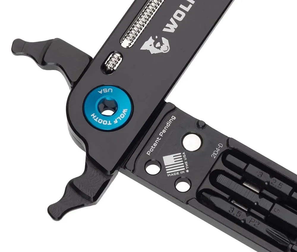 Wolf Tooth 8-Bit System Pliers Multitool – Bit holder / Chain lock pliers / Spoke + valve wrench – blue