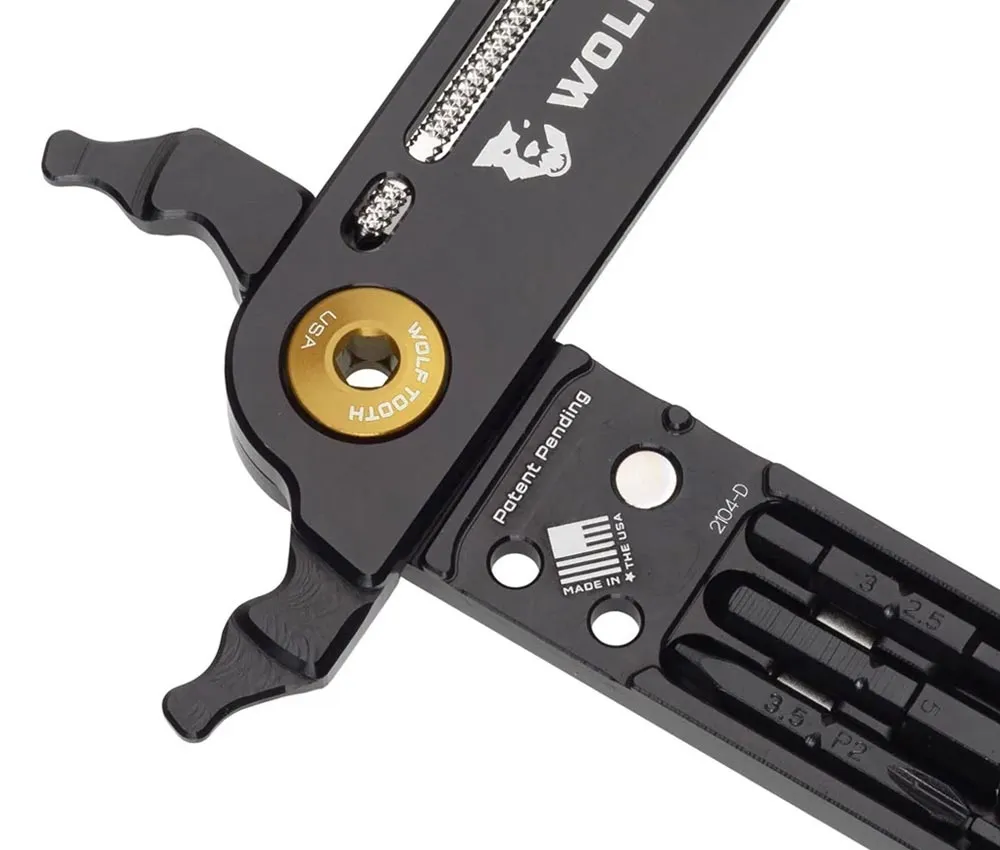 Wolf Tooth 8-Bit System Pliers Multitool – Bit holder / Chain lock pliers / Spoke + valve wrench – gold
