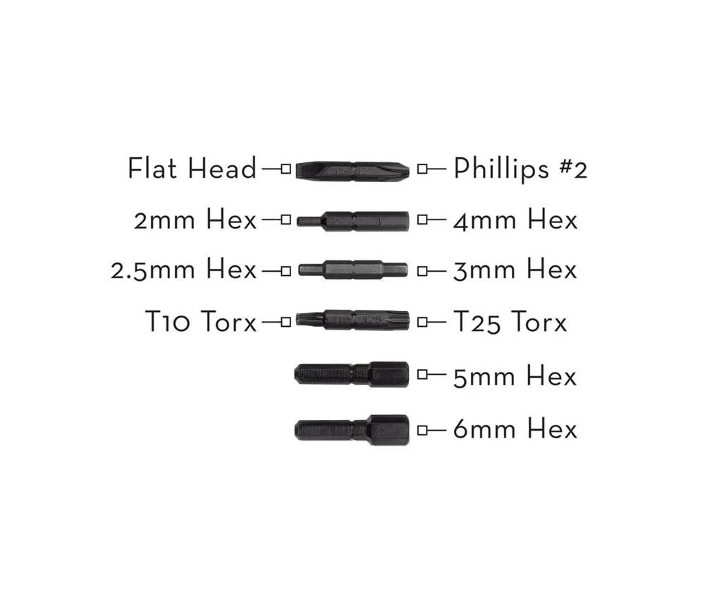 Wolf Tooth 6-Bit System Hex Wrench Multitool – Bit holder / key ring – black