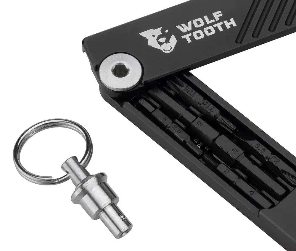 Wolf Tooth 6-Bit System Hex Wrench Multitool – Bit holder / key ring – silver