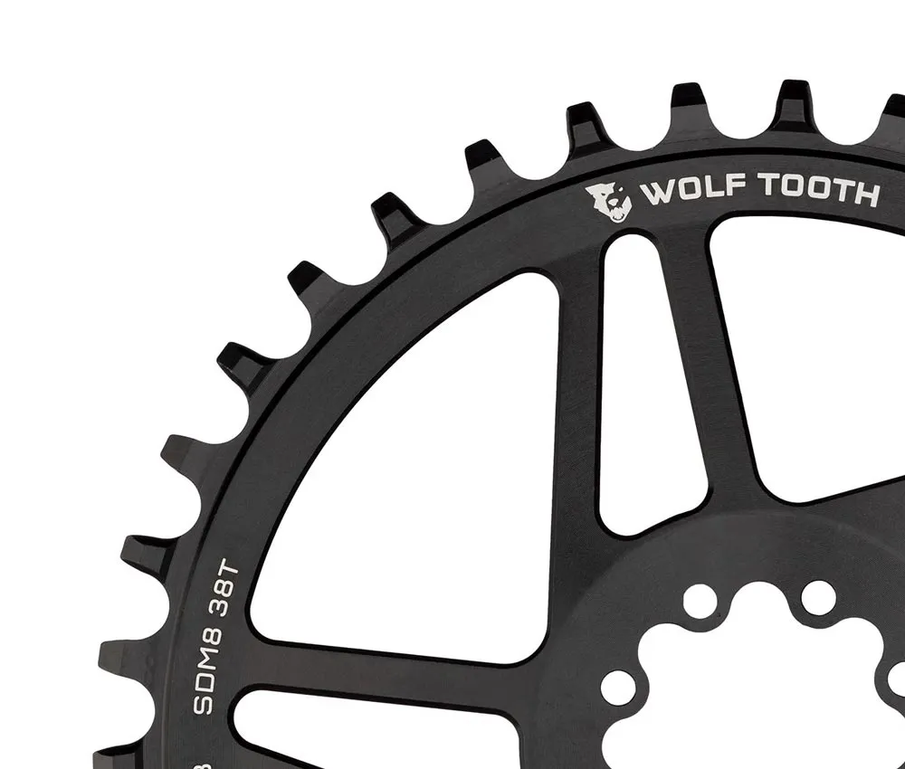 Wolf Tooth Drop-Stop B Chainring 9-12-speed - Sram / Quarq Direct Mount 6mm Offset 38 Teeth