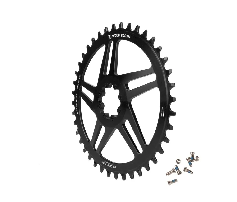 Wolf Tooth Drop-Stop B Chainring 9-12-speed - Sram / Quarq Direct Mount 6mm Offset 40 teeth