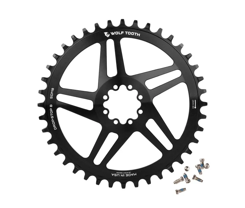 Wolf Tooth Drop-Stop B Chainring 9-12-speed - Sram / Quarq Direct Mount 6mm Offset 42 teeth