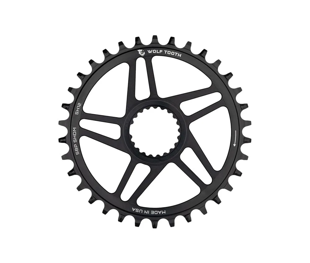 Wolf Tooth Drop-Stop ST Chainring HG+ 12-speed - Shimano Direct Mount 3 mm offset 32 teeth