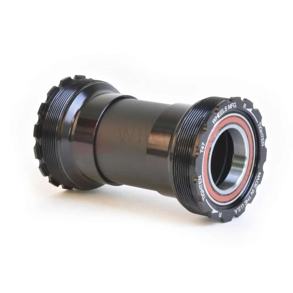 Wheels MFG Bottom Bracket T47 Threaded Angular Contact ABEC-3 | Sram GXP 47x68 -132 mm