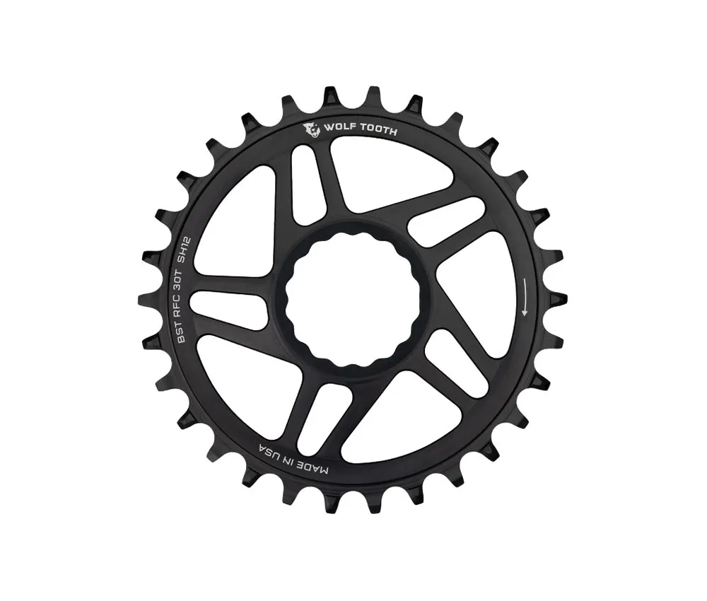 Wolf Tooth Drop-Stop ST Chainring 12-speed HG+ - Race Face Cinch Boost 3mm Offset 30 teeth