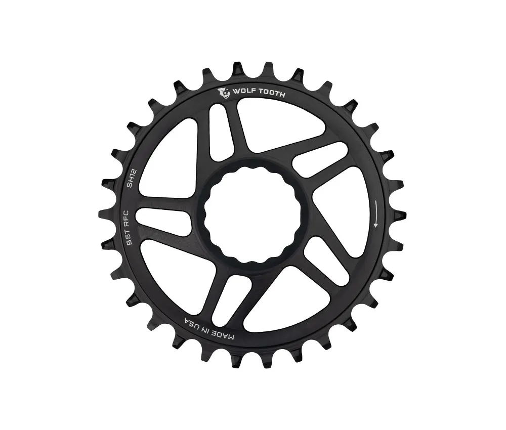 Wolf Tooth Drop-Stop ST Chainring 12-speed HG+ - Race Face Cinch Boost 3mm Offset 32 Teeth
