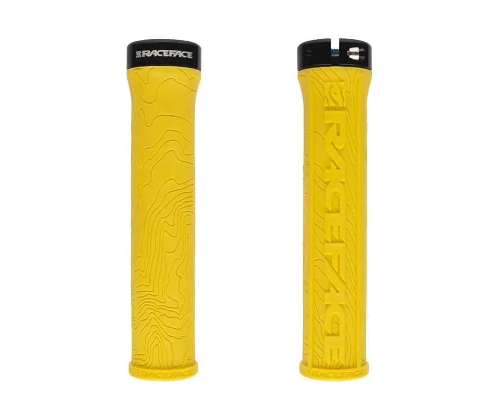Race Face Half Nelson Lock On Handlebar Grips 29 mm Colour: yellow