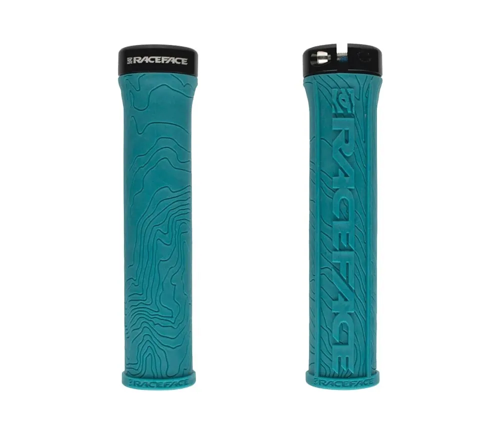 Race Face Half Nelson Lock On Handlebar Grips 29 mm Colour: turquoise