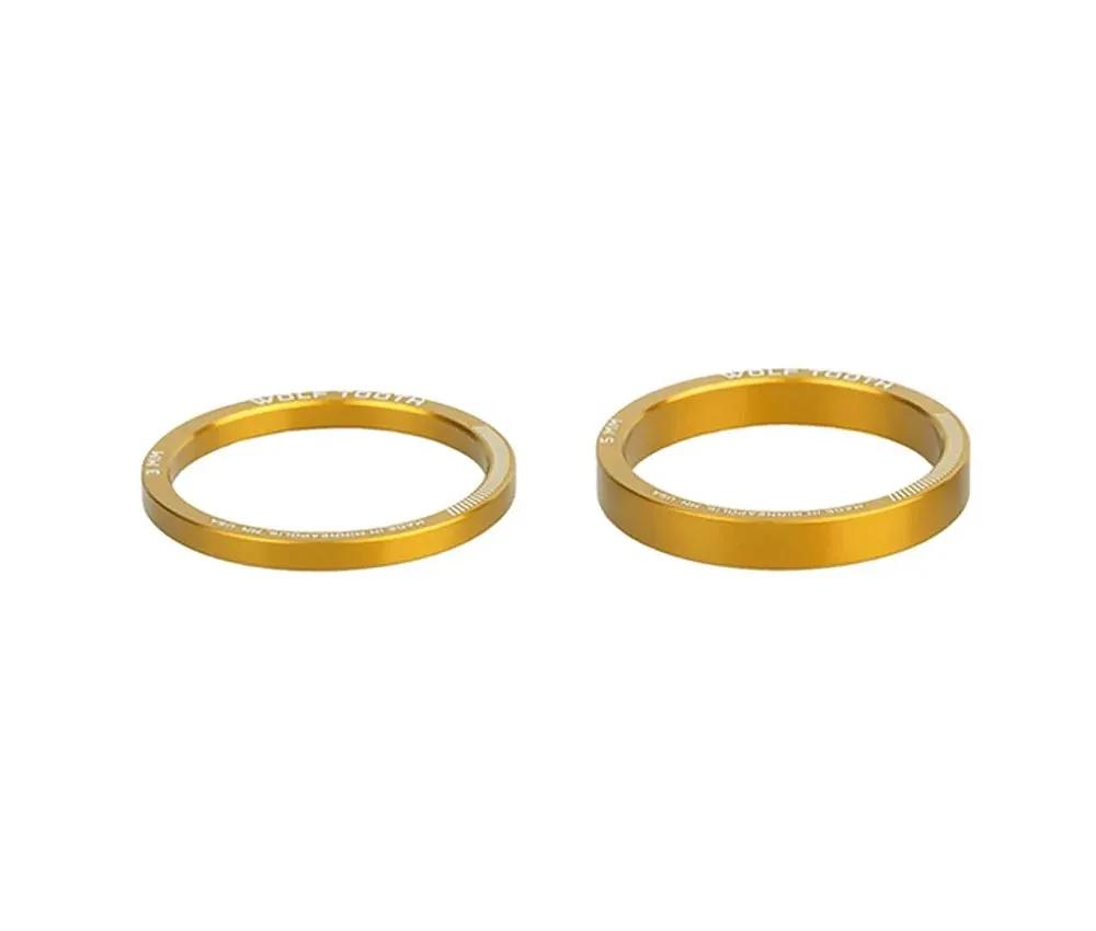 Wolf Tooth Headset Spacer Set – 1 1/8 inch, 4 pieces, aluminium, gold