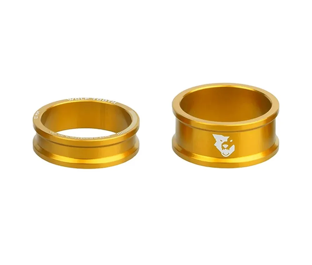 Wolf Tooth Headset Spacer Set – 1 1/8 inch, 4 pieces, aluminium, gold