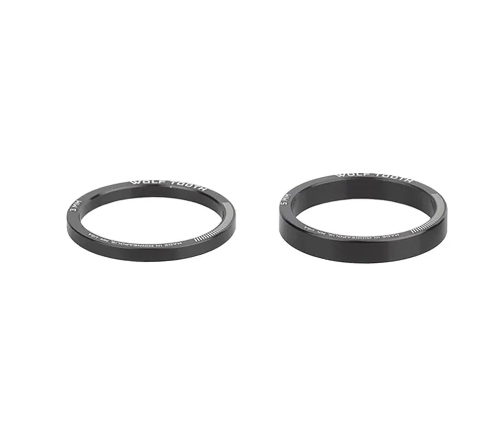 Wolf Tooth Headset Spacer Set – 1 1/8 inch, 4 pieces, black aluminium