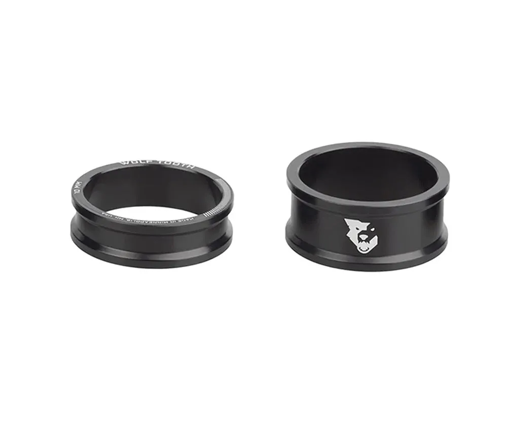 Wolf Tooth Headset Spacer Set – 1 1/8 inch, 4 pieces, black aluminium