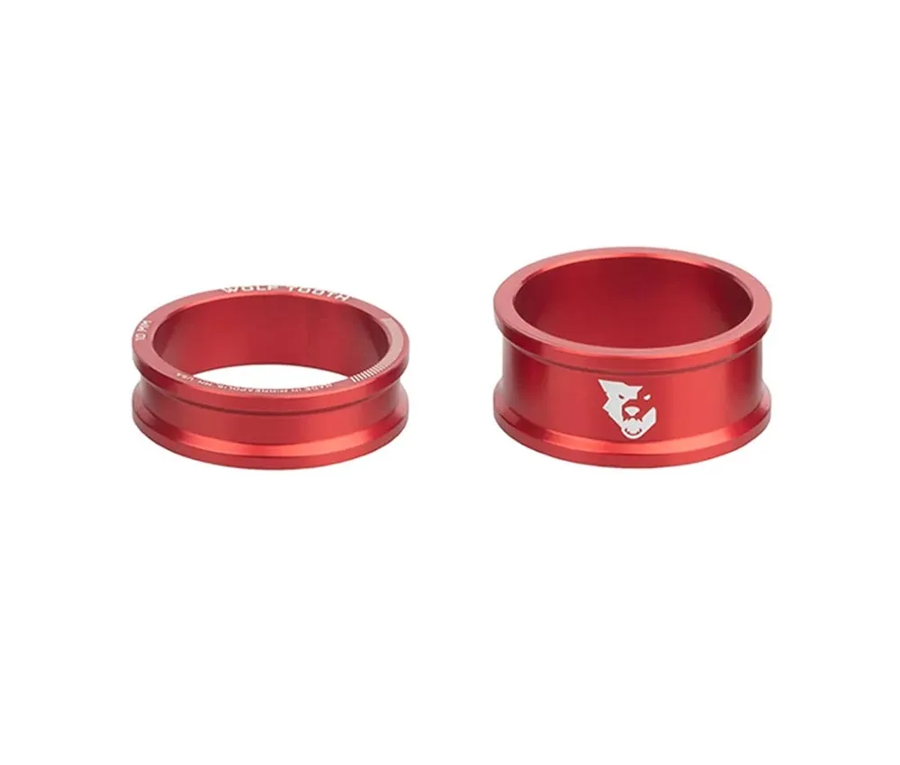 Wolf Tooth Headset Spacer Set – 1 1/8 inch, 4 pieces, aluminium, red