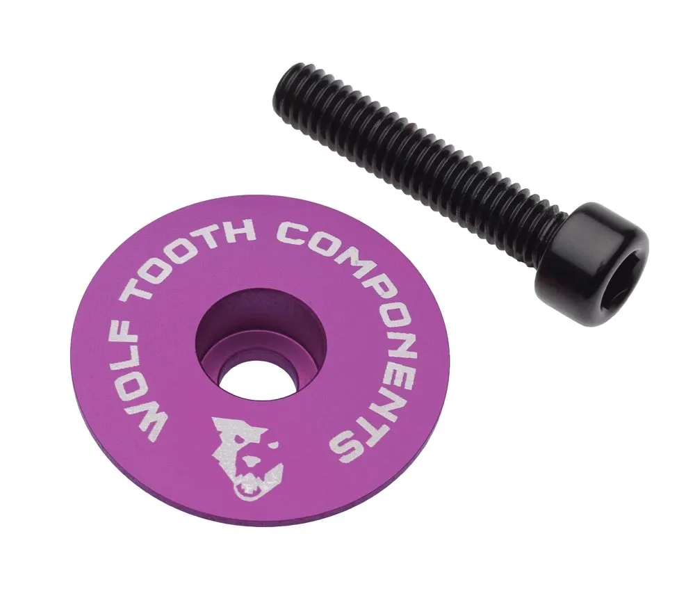Wolf Tooth Ahead Cap - 1 1/8 inch | Height 1 mm Aluminium purple