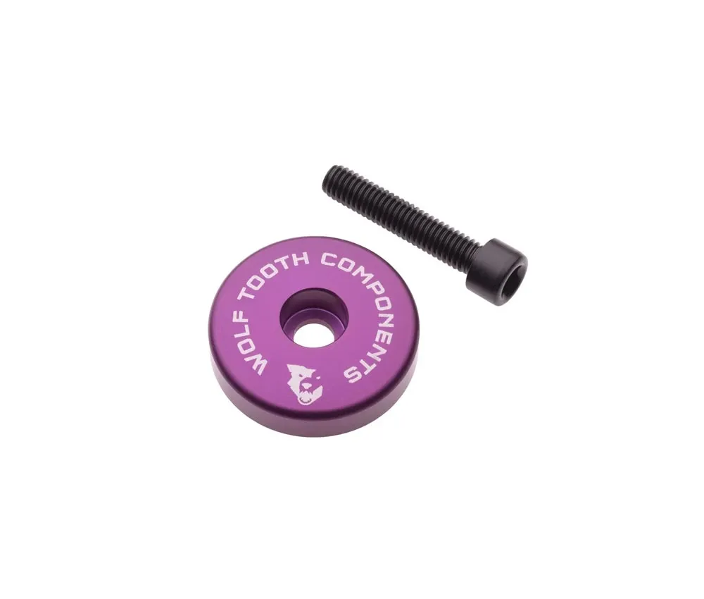 Wolf Tooth Ahead Cap – 1 1/8 inch | Height 5 mm Aluminium purple