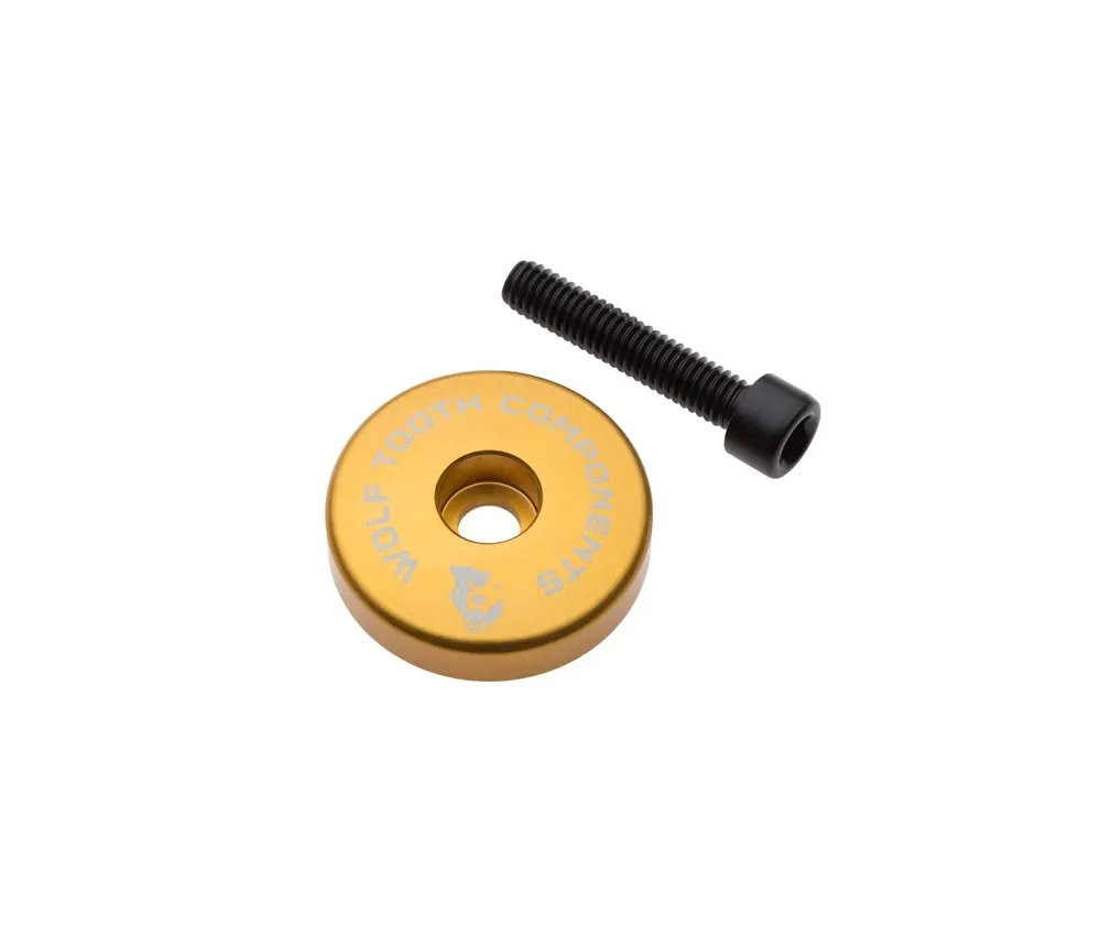 Wolf Tooth Ahead Cap – 1 1/8 inch | Height 5 mm Aluminium gold