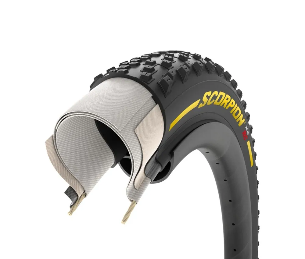 Pirelli Scorpion XC RC Tubeless Ready folding tyre – 29 inches x 2.20 / 622-55 yellow