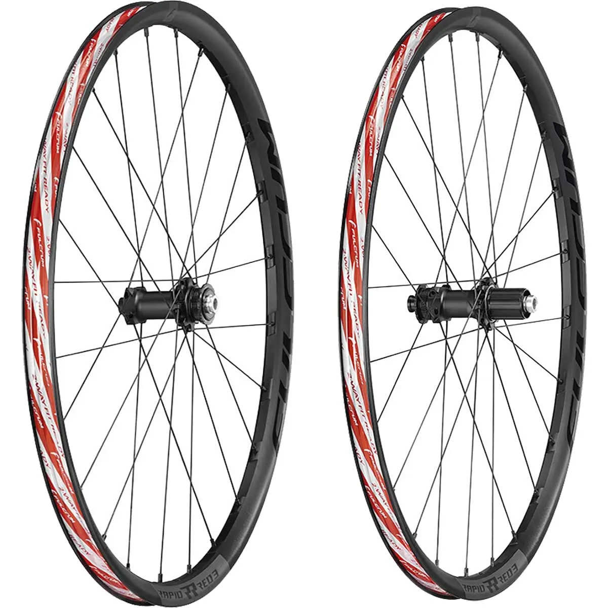 Fulcrum Rapid Red 3 Gravel Wheel Set 28 inches | C24 Disc Centerlock Rotor HG11