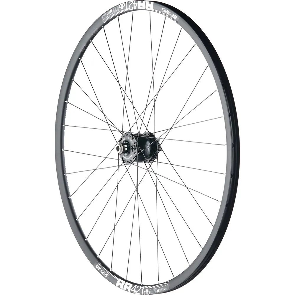 28-inch road/gravel front wheel Schmidt SON 28 Boost hub dynamo disc – DT Swiss RR 421 DB rim, built by TNC