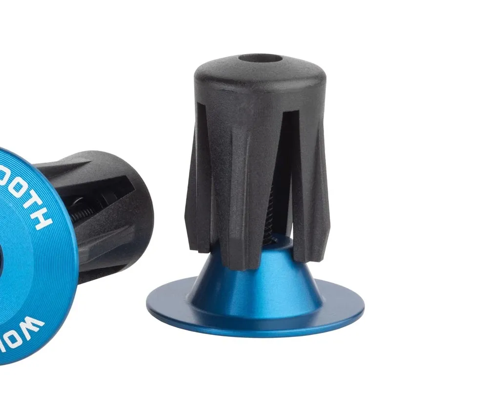Wolf Tooth Bar Ends – screw-on 16–21.5 mm aluminium blue