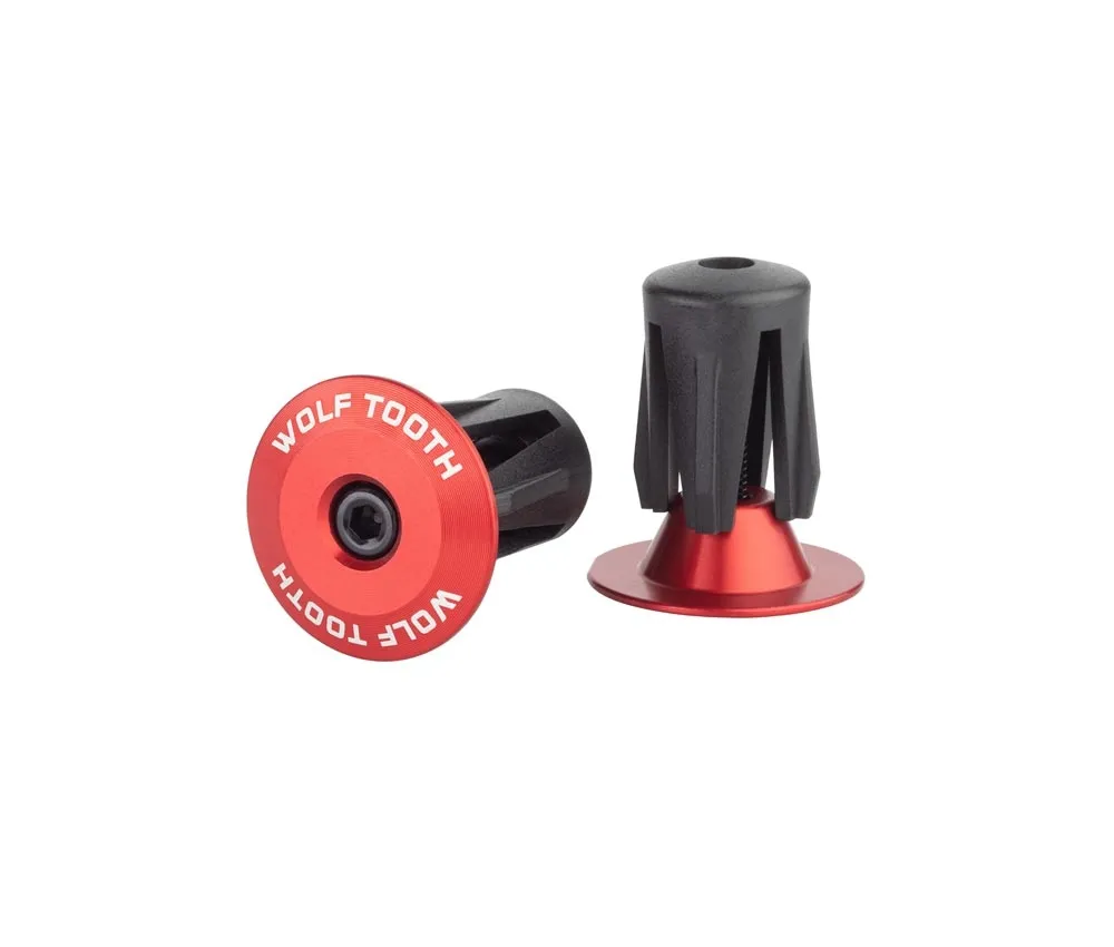 Wolf Tooth Bar Ends – screw-on 16–21.5 mm aluminium red